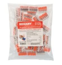 Rexant 07-5205 Универсальная компактная клемма СМК 221-415, 5-проводная до 4,0 мм? (40 шт./уп.)  