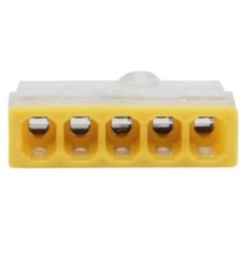 Rexant 07-3214-5 Экспресс-клемма   СМК 2273-205, 5-проводная 0.5-2.5 мм?, прозрачная, блистер (5 шт./уп.)