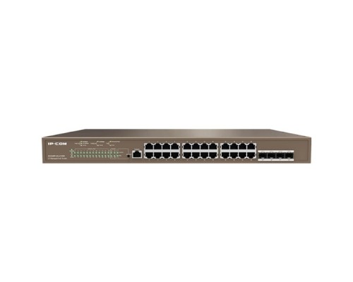 [Сетевое оборудование] IP-COM G5328P-24-410W L3 Коммутатор PoE управляемый 24-Ports 10/100/1000 Base-T + 4-Ports 1000 Base-X SFP  / 24-Ports PoE (PoE бюджет 370W)