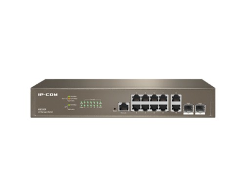 [Сетевое оборудование] IP-COM G5312F Коммутатор управляемый в стойку, 10*1Gbit RJ45, 2*SFP 1Gbit,  console port