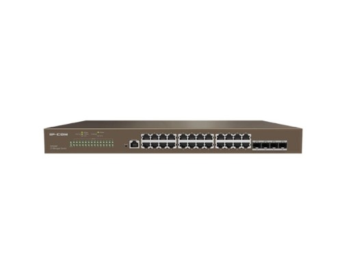 [Сетевое оборудование] IP-COM G5328F Коммутатор управляемый 3 уровня L3, 28 портов, 24x1 Гбит/с, SFP+ 4x10 Гбит/с