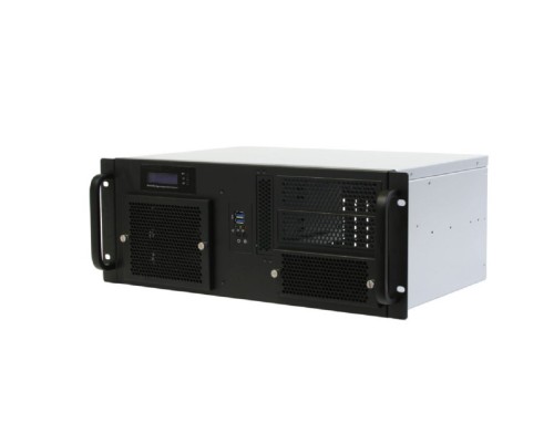[Корпус] Procase GM430-B-0 Корпус 4U Rack server case, черный, панель управления, без блока питания, глубина 300мм, MB 12
