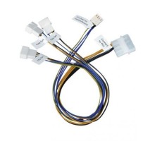 Procase CBL-1TO3-PWM Кабель разветвитель на 3 PWM вентилятора, 450 мм (3*4pin to fan + 1*Molex to PSU + 1*4pin to MB)