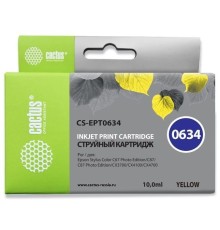 Картридж струйный Cactus CS-EPT0634 желтый (10мл) для Epson Stylus C67/C87/CX3700/CX4100/CX4700