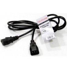 Telecom  TE001-CU0.75-1.8M Кабель UPS - устройство 220V (IEC-320-C13/C14) <VDE>3G0,75mm2, 1,8m,медь,Telecom <TE001-CU0.75-1.8M>