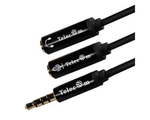 [кабели] Telecom TAV204M-0.2M Кабель-адаптер  3.5ST(M)/2*3.5 ST(F), 0.2м, Telecom PRO <TAV204M-0.2M>