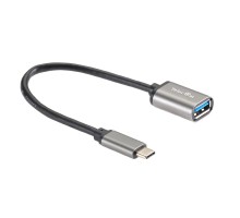 Telecom  TC409M  Кабель-адаптер  Type-Cm --> USB 3.0 Af , OTG, 1,5A , 5,0Gbps , Alum grey 0,2m Telecom (TC409M) [6926123467206]