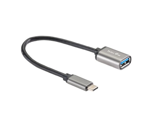 [кабели] Telecom  TC409M  Кабель-адаптер  Type-Cm --> USB 3.0 Af , OTG, 1,5A , 5,0Gbps , Alum grey 0,2m Telecom (TC409M) [6926123467206]