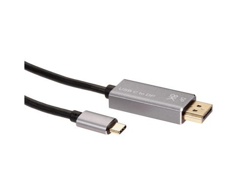 [кабели] VCOM CU480MC-1.8M Кабель-адаптер USB Type-Cm --> DP1.4v (m) 8K@60Hz, 1.8m , Alum Shell,VCOM <CU480MC-1.8M>[4895182217904]