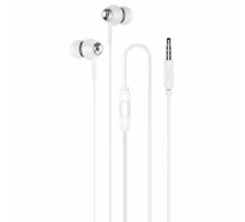 HOCO M70/ Наушники + микрофон/ Кнопка ответа/ 1.2м/ 3.5 mm jack/ White
