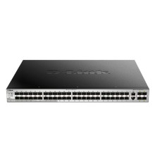 D-Link DGS-3130-54S/B1A PROJ Управляемый L3 стекируемый коммутатор с 48 портами 1000Base-X SFP, 2 портами 10GBase-T и 4 портами 10GBase-X SFP+