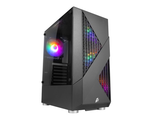 [Корпус] 1STPLAYER Корпус FIREROSE F3-A Black / ATX, TG / 4x120mm LED fans inc. / F3-A-BK-4F1