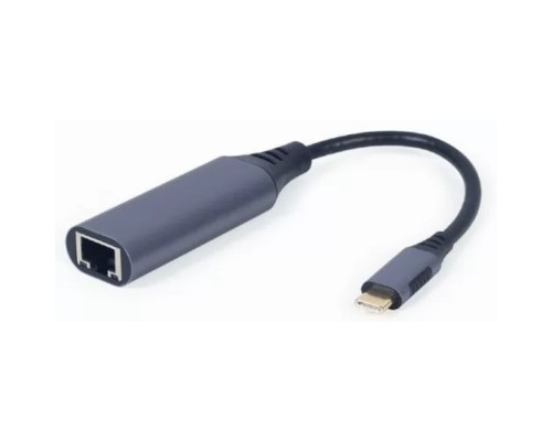 [кабели] Cablexpert A-USB3C-LAN-01 Адаптер интерфейсов Cablexpert A-USB3C-LAN-01, USB-C (вилка) в Гигабитную сеть Ethernet (RJ-45)