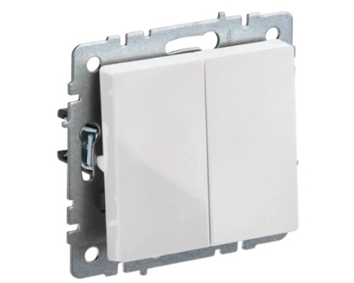 [IEK аксессуары] IEK BR-V20-0-10-K01 BRITE Выключ. 2-кл. 10А ВС10-2-0-БрБ бел. 