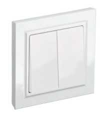 IEK BR-V20-0-10-K01-F BRITE Выключ. 2-кл. 10А в сб. ВСР10-2-0-БрБ бел. 