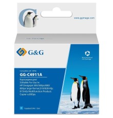 Картридж струйный G&G GG-C4911A голубой (72мл) для HP DJ 500/800C