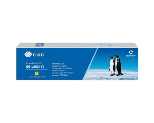[Расходные материалы] Картридж струйный G&G GG-L0S31YC 976YC желтый (245мл) для HP PW Pro 577/552/ Enterprise 556/586