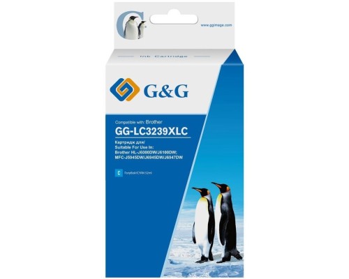 [Расходные материалы] Картридж струйный G&G GG-LC3239XLC голубой (52мл) для Brother HL-J6000DW/J6100DW