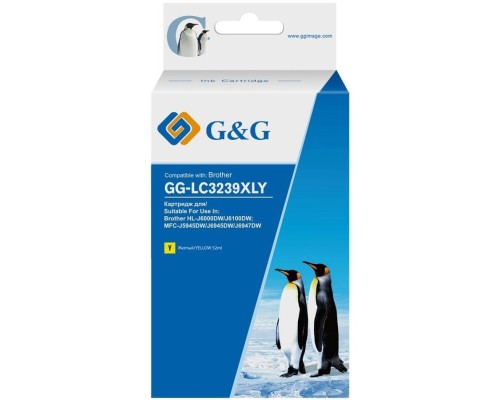 [Расходные материалы] Картридж струйный G&G GG-LC3239XLY желтый (52мл) для Brother HL-J6000DW/J6100DW