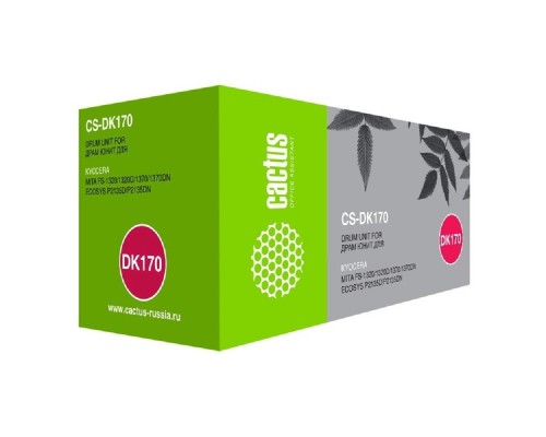 [расходные материалы] Блок фотобарабана Cactus CS-DK170 черный ч/б:100000стр. для Kyocera Ecosys M2035/ M2035dn/M2535 Kyocera