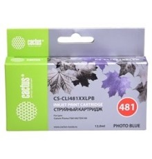 Картридж струйный Cactus CS-CLI481XXLPB голубой (12мл) для Canon Pixma TS8140/TS9140