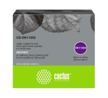 Картридж ленточный Cactus CS-DK11202 черный для Brother P-touch QL-500, QL-550, QL-700, QL-800