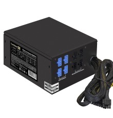 Exegate EX222114RUS-S Блок питания 900W ExeGate 900PPX (ATX, SC, APFC, КПД 82% (80 PLUS), 14cm fan, 24pin, 2x(4+4)pin, PCIe, 5xSATA, 4xIDE, Cable Management, RTL, black, кабель 220V с защитой от выдер
