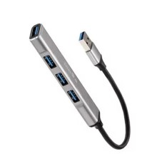 Telecom <TA308U> Переходник USB 3.0 -->USB3.0+3 USB2.0, Aluminum Shell, 0.2м [7958820049743]