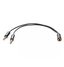 Telecom <TAV205M-0.2M> Кабель-адаптер  2*3.5ST(M)/3.5 ST(F), 0.2м, PRO [7958820049675]