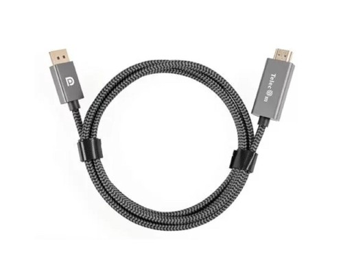 [кабели] Telecom <TA561M-1.8M> Кабель DisplayPort M-> HDMI M 4K@60Hz 1.8m,оплетка [7958820049859]
