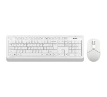 Клавиатура + мышь A4Tech Fstyler FG1012 клав:белый мышь:белый USB беспроводная Multimedia [1599042]