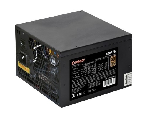 [Блок питания] Exegate EX292160RUS Блок питания 900W ExeGate 80 PLUS® Bronze 900PPH (ATX, APFC, КПД 89% (80 PLUS Bronze), 12cm fan, 20+4pin, 2x(4+4)pin, 6xPCI-E, 8xSATA, 4xIDE, black, Color Box)