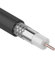 REXANT RG-6U, 75 Ом, CCS/Al/Al, 64%, бухта 100 м, черный OUTDOOR