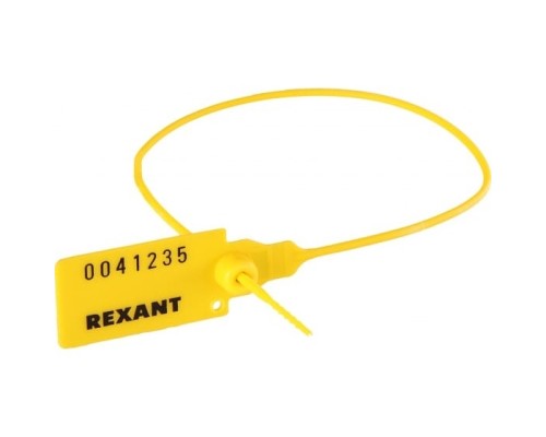 [Протяжки кабельные] Rexant Пломба пластиковая номерная 320 мм желтая (1шт) (07-6132)