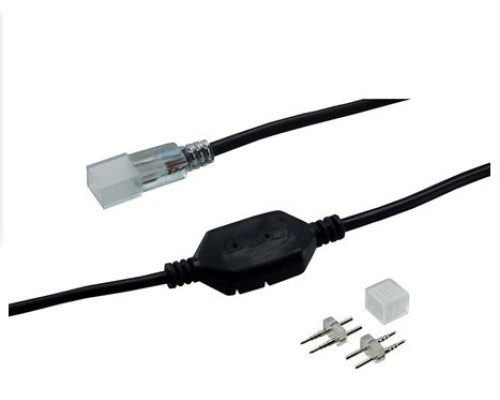 [Светодиодная лента] Rexant 142-000 Установочный комплект для LED ленты 220В SMD 2835, до 100м  (шнур питания 8А, заглушка, коннектор)