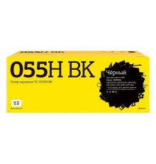 T2  Cartridge 055H BK/3020C002  Картридж TC-C055H BK для Canon i-SENSYS LBP663/664/MF742/744 (7600 стр.) Черный, с чипом