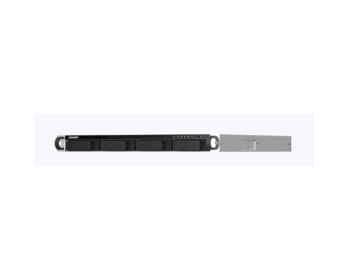 [Дисковый массив] QNAP TS-464U-RP-4G NAS 4 HDD trays, rackmount 1U, 2 PSU. 4-core Intel Celeron N5105/N5095 up to 2.9 GHz, 4 GB RAM (1 x 4 GB) up to 16 GB (2 x 8GB), 2.5 Gigabit Ethernet x 2, 4xUSB, 1xHDMI . PCIe Gen 3