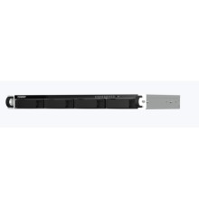 QNAP TS-464eU-4G NAS 4 HDD trays, rackmount 1U, 1 PSU. 4-core Intel Celeron N5105/N5095 up to 2.9 GHz, 4 GB RAM (1 x 4 GB) up to 16 GB (2 x 8GB), 2.5 Gigabit Ethernet x 2, 4xUSB, 1xHDMI . 2xM.2 PCIe 