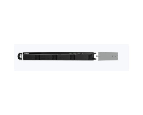 [Дисковый массив] QNAP TS-464eU-4G NAS 4 HDD trays, rackmount 1U, 1 PSU. 4-core Intel Celeron N5105/N5095 up to 2.9 GHz, 4 GB RAM (1 x 4 GB) up to 16 GB (2 x 8GB), 2.5 Gigabit Ethernet x 2, 4xUSB, 1xHDMI . 2xM.2 PCIe 