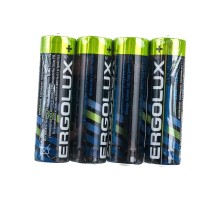 Ergolux Alkaline SR4 LR6  (LR6 SR4, батарейка,1.5В) (4 шт. в уп-ке)