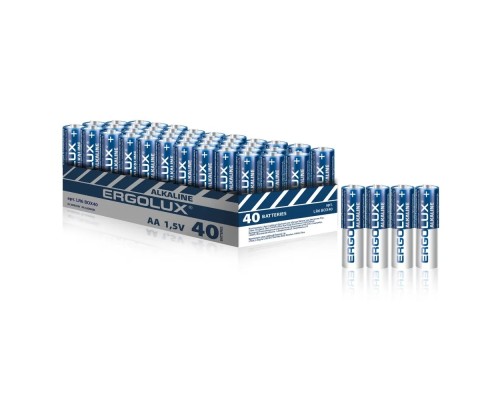 [Батарейка] Ergolux...LR6 Alkaline BOX40 ( LR6 BOX40, батарейка,1.5В) (40 шт. в уп-ке)