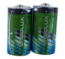 Ergolux R14  SR2 (R14SR2, батарейка,1.5В)(2 шт. в уп-ке)