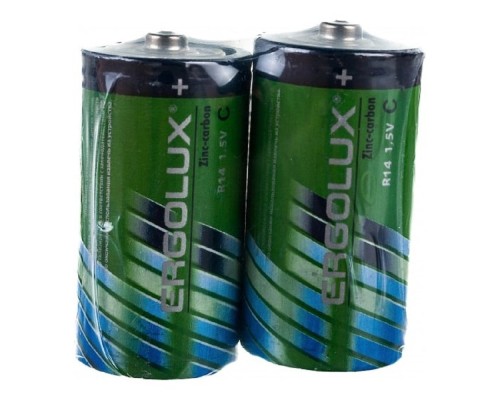 [Батарейки] Ergolux R14  SR2 (R14SR2, батарейка,1.5В)(2 шт. в уп-ке)