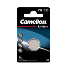 Camelion CR1025 BL-1 (CR1025-BP1, батарейка литиевая,3V)