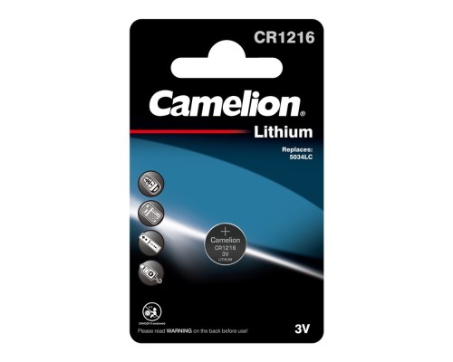[Батарейка] Camelion CR1216 BL-1 (CR1216-BP1, батарейка литиевая,3V)