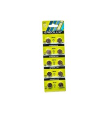 Ergolux AG10  BL-10 (AG10-BP10, LR54 /LR1130 /189 /389 батарейка для часов)(10 шт. в уп-ке)