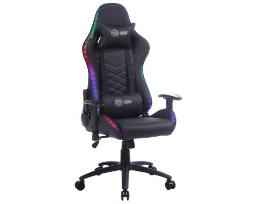 [Игровые кресла] Кресло игровое Cactus CS-CHR-0099BL черный сиденье черный эко.кожа с подголов. крестовина металл пла {1660751}