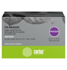 Картридж ленточный Cactus CS-DK22225 DK-22225 черный для Brother QL-800, 810W, 820, QL-570, 710W, 720NW