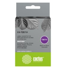 Картридж ленточный Cactus CS-TZE731 TZe-731 черный для Brother PT-P1010, PT-P700, P750W, P900W, P950W, PT-D210, D450VP, D600VP, PT-H110BUNDE