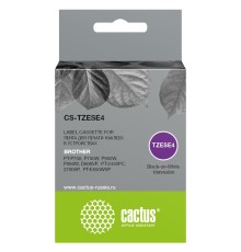 Картридж ленточный Cactus CS-TZESE4 TZe-SE4 черный для Brother PT-P700, P750W, P900W, P950W, D600VP, PT-2430PC, 2700VP, PT-E550WVP